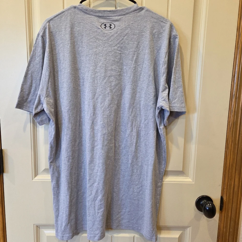 Under Armour Men’s XL Baseball Script Graphic T-Shirt Grey Loose Fit NWT - Picture 7 of 9